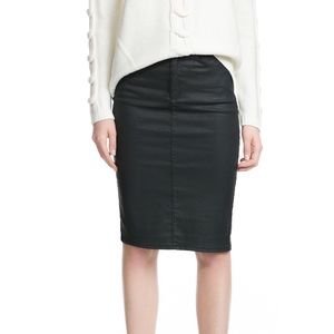 Mango coated denim skirt (new)